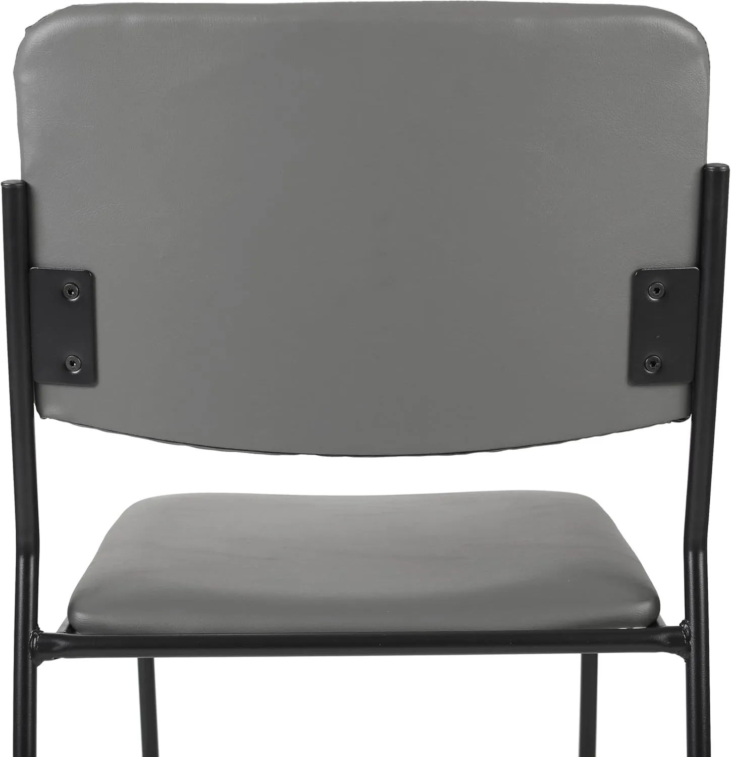 Flash Furniture Hercules Series High Density Vinyl Stacking Chairs for Waiting Rooms and Offices, Lobby Chairs with Padded Seat and Frame, Gray