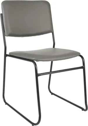 Flash Furniture Hercules Series High Density Vinyl Stacking Chairs for Waiting Rooms and Offices, Lobby Chairs with Padded Seat and Frame, Gray