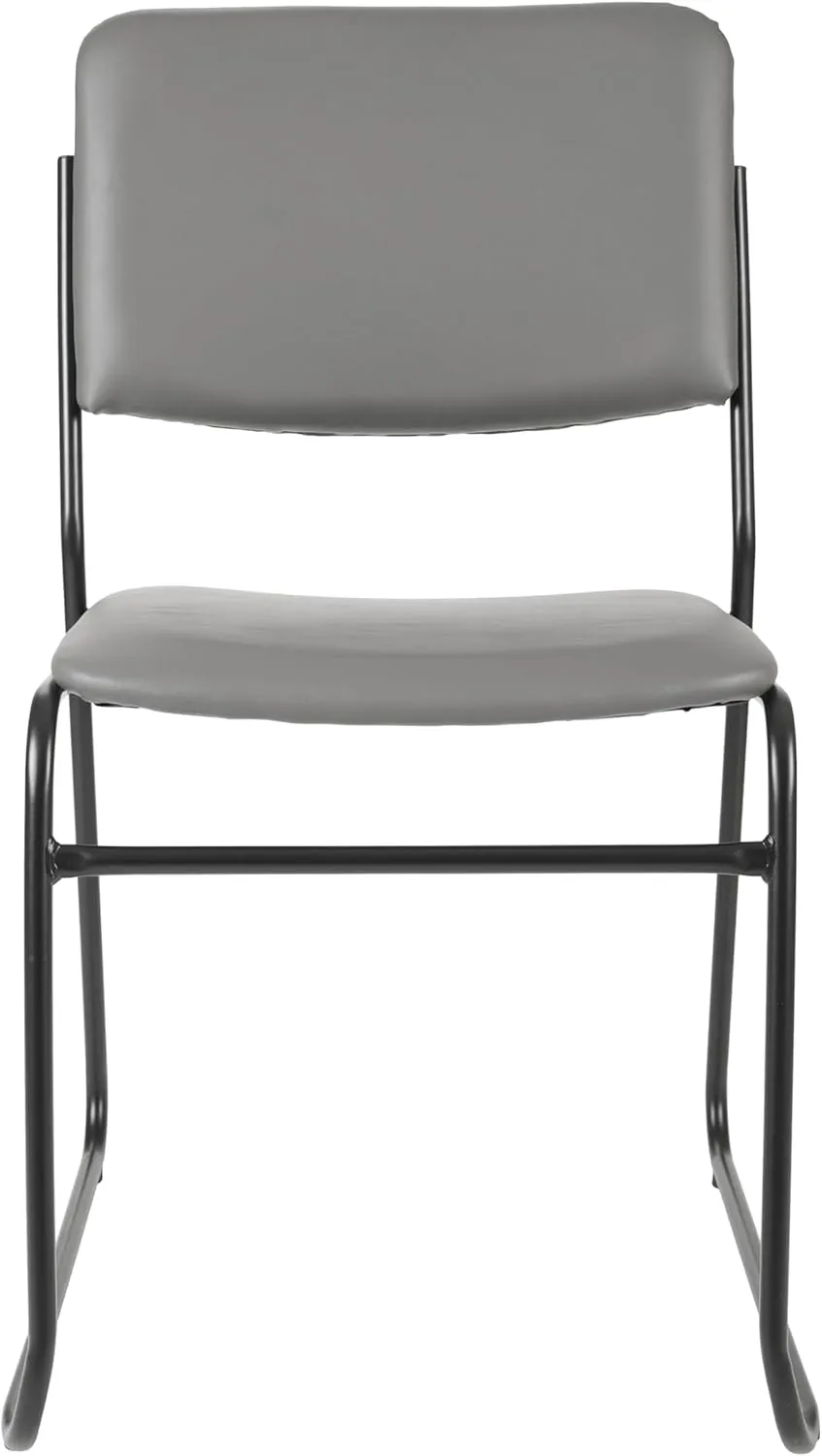 Flash Furniture Hercules Series High Density Vinyl Stacking Chairs for Waiting Rooms and Offices, Lobby Chairs with Padded Seat and Frame, Gray