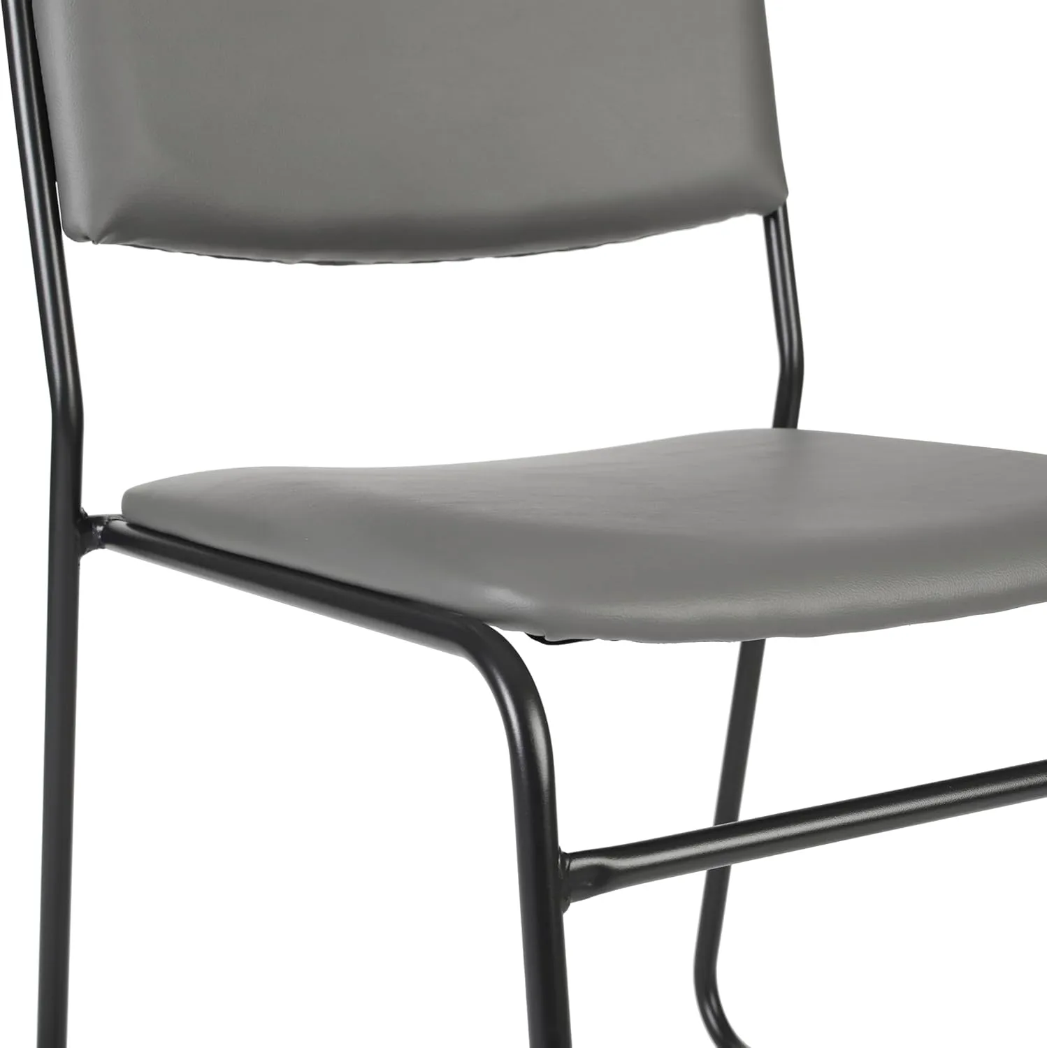 Flash Furniture Hercules Series High Density Vinyl Stacking Chairs for Waiting Rooms and Offices, Lobby Chairs with Padded Seat and Frame, Gray