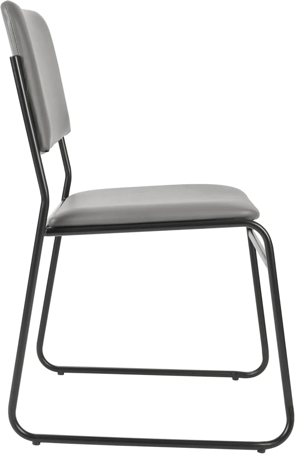 Flash Furniture Hercules Series High Density Vinyl Stacking Chairs for Waiting Rooms and Offices, Lobby Chairs with Padded Seat and Frame, Gray