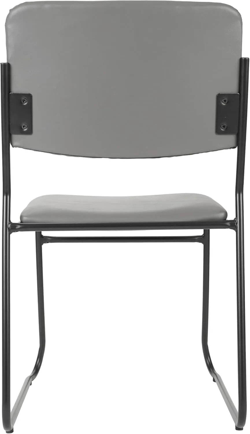 Flash Furniture Hercules Series High Density Vinyl Stacking Chairs for Waiting Rooms and Offices, Lobby Chairs with Padded Seat and Frame, Gray