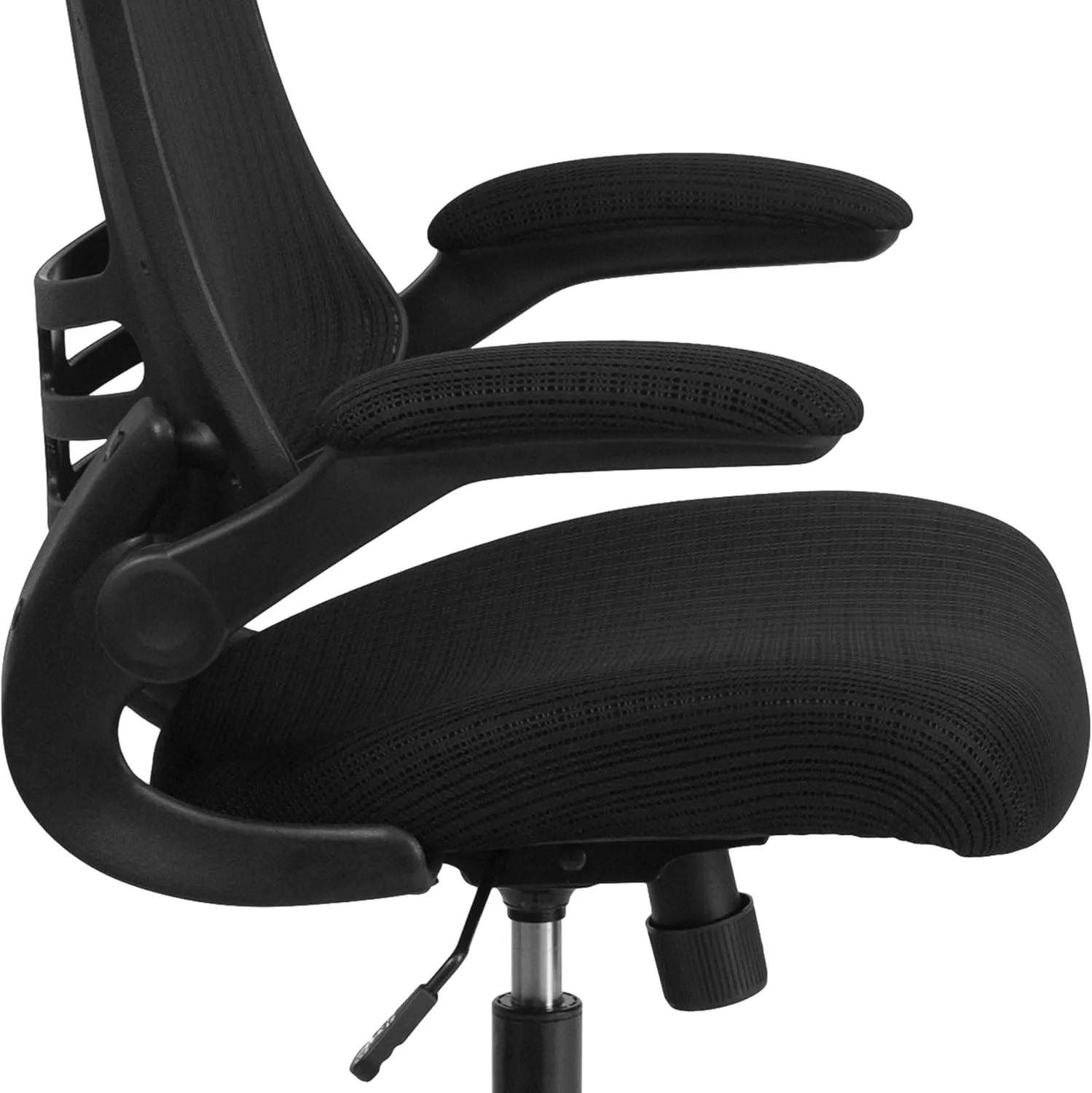 Flash Furniture Kelista High-Back Swivel Office Chair with Adjustable Lumbar Support and Seat Height, Ergonomic Mesh Desk Chair, Black