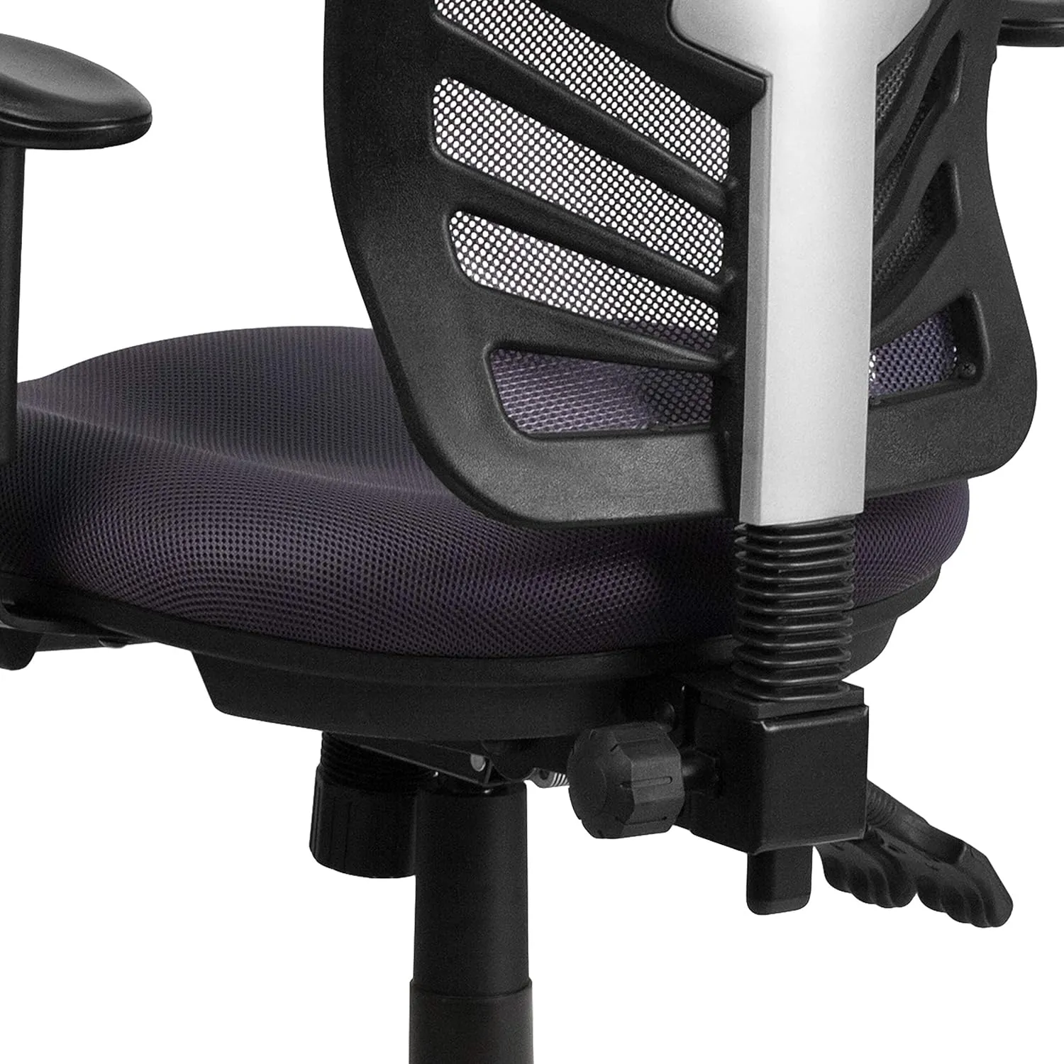 Flash Furniture Nicholas Mid-Back Swivel Office and Gaming Chair, Ergonomic Mesh Office Chair with Adjustable Lumbar Support and Height, Dark Gray