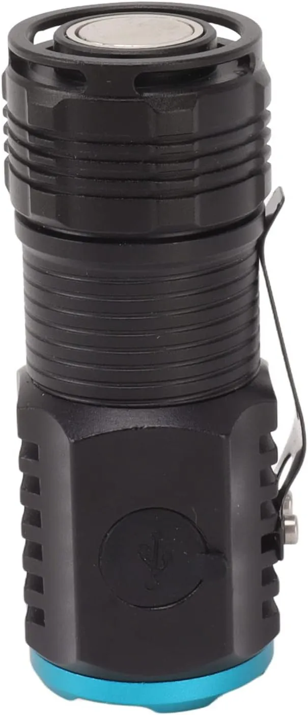 Flashlight Mini Powerful Flashlight High Luminous Flux 2000lm Bright USB C Rechargeable Best Tactical Torh LED 6 Modes IPX4 Tail Magnet