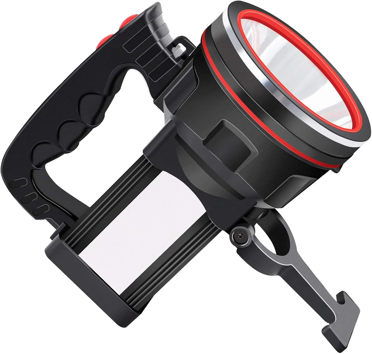 Flashlight Spotlight Rechargeable, High Lumens Handheld Spot Light, Super Bright Waterproof Spotlight with Stand for Outdoor Camping, Hiking, Fishing, Hunting, Boatting