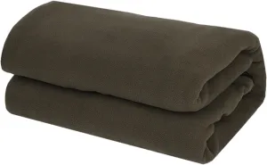 Fleece Sleeping Bag Liner Emergency Blanket Zippered Portable Camping Blanket Single Sleeping Bag for Fishing Backpacking
