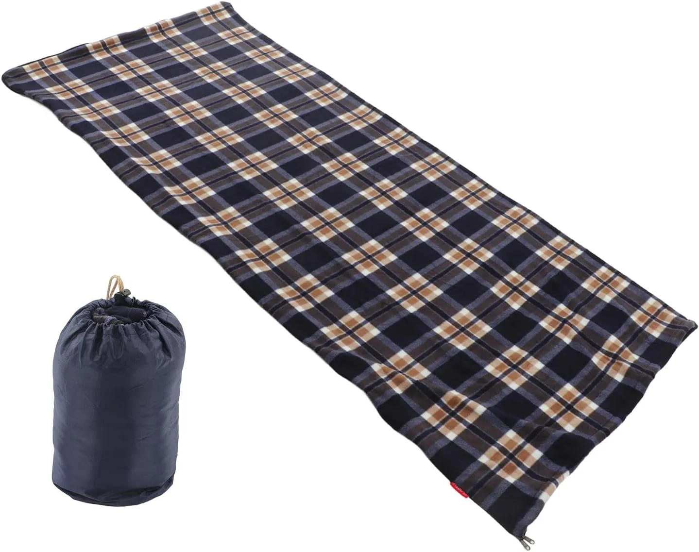 Fleece Sleeping Bag, Portable Sleeping Bag Warm Camping Blanket for Adults Outdoor Camping Hiking Climbing