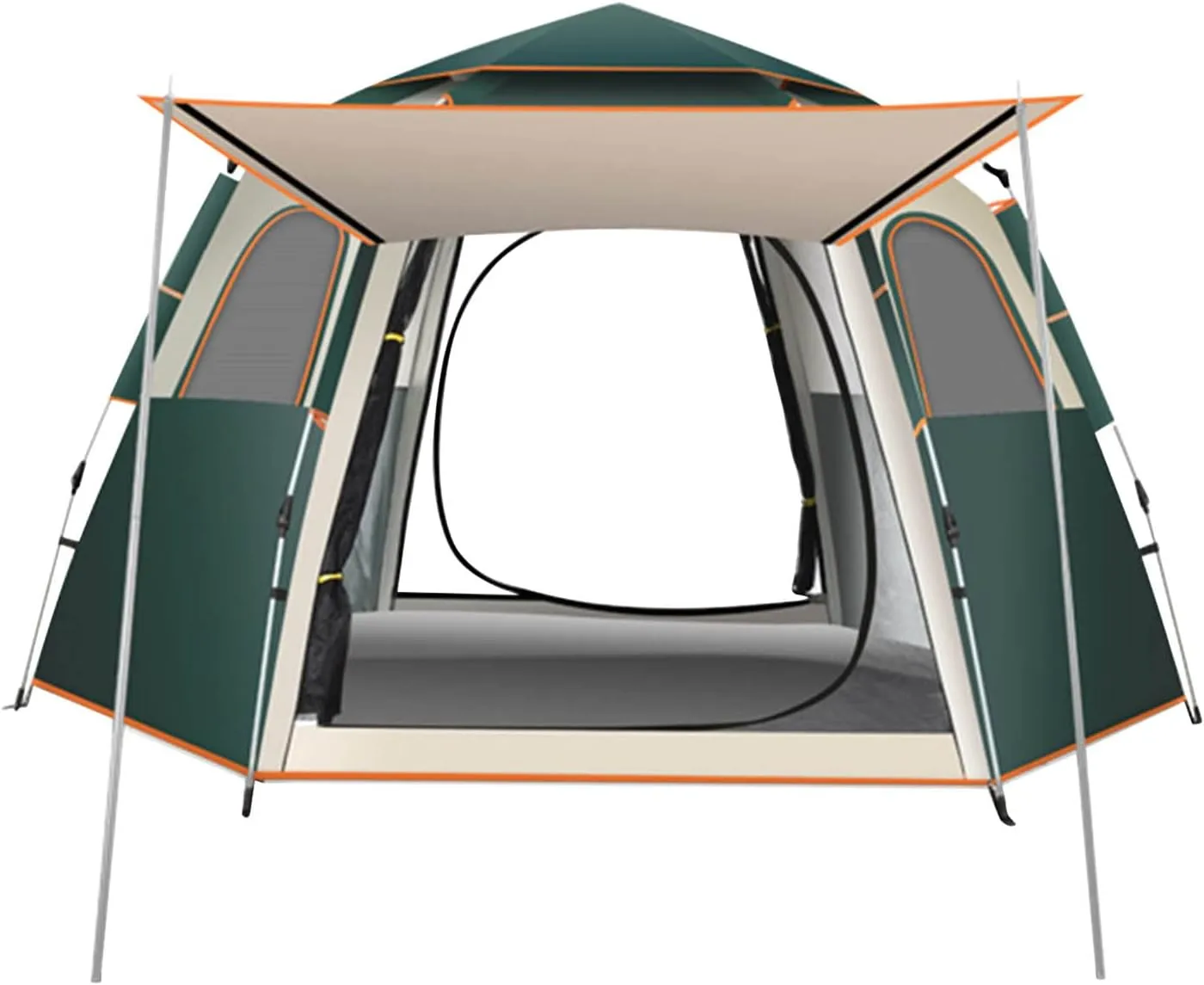 FLEXMAN Camping Tent, Oxford Cloth Automatic Pop Up Waterproof Double Layer Family Tent, Rainproof Waterproof All Weather Tent for Hiking Traveling Backpacking Fishing