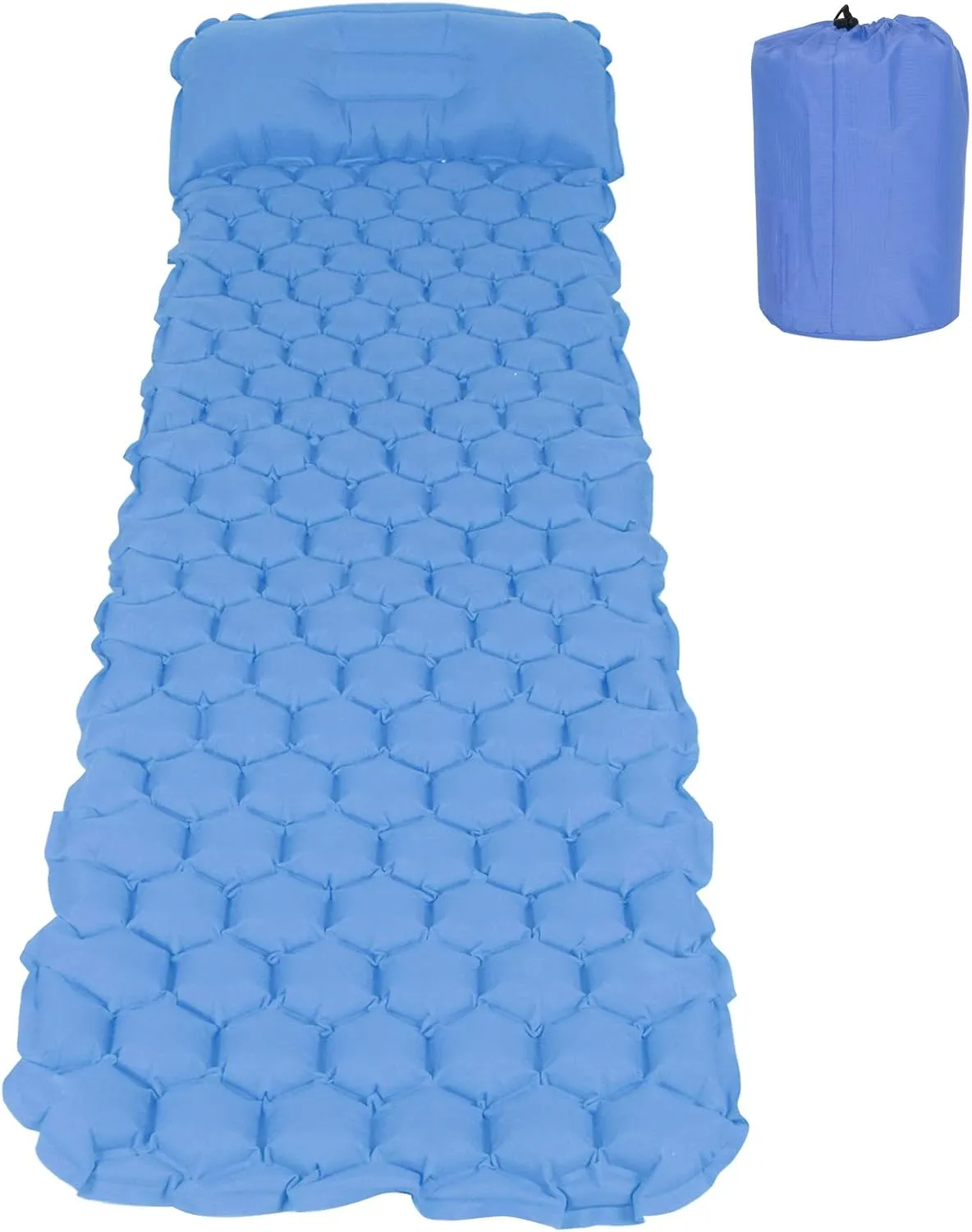 flexman Sleeping Pad, Tear Resistant Ultralight Camping Mat, Inflatable Camping Sleeping Pad, Portable Sleeping Mat for Outdoor Camping Hiking Travel Beach (Peacock Blue)