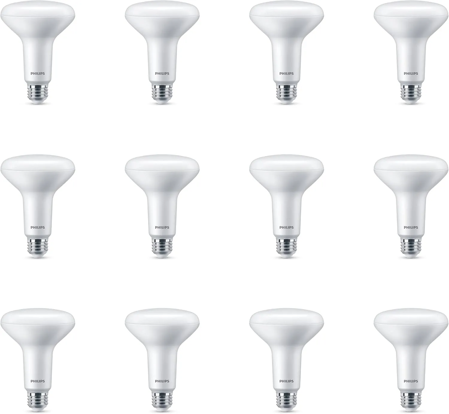 Flicker-Free Frosted Dimmable BR30 Light Bulb - EyeComfort Technology - 650 Lumen - Soft White (2700K) - 7.2W=65W - E26 Base - Basic LED Old Version - Indoor - 12-Pack