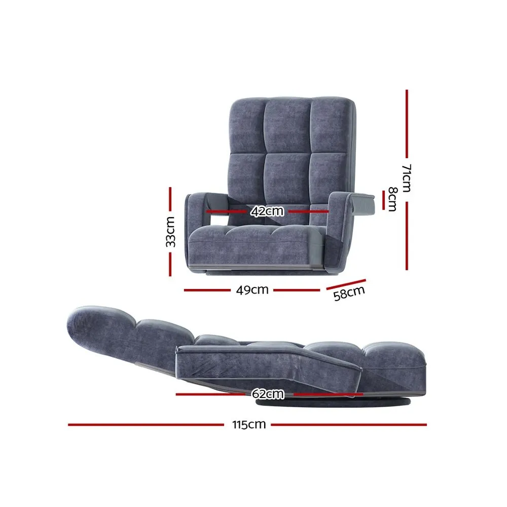 Floor Lounge Recliner Charcoal