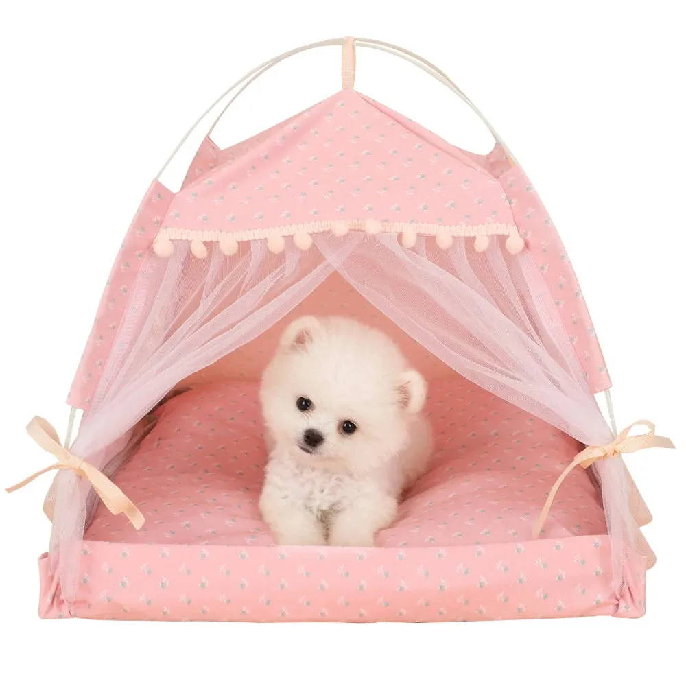 Floral Print Pet Tent House