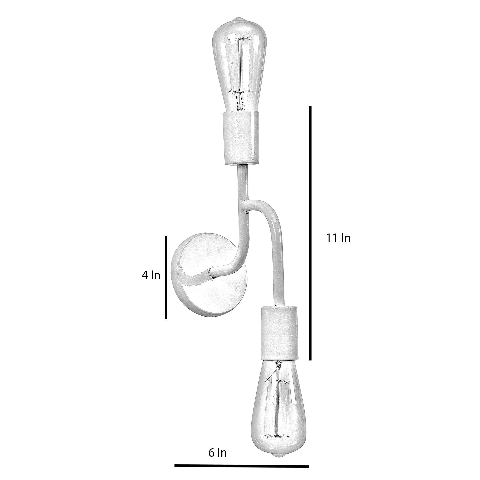 Flute White Metal Wall Light by SS Lightings