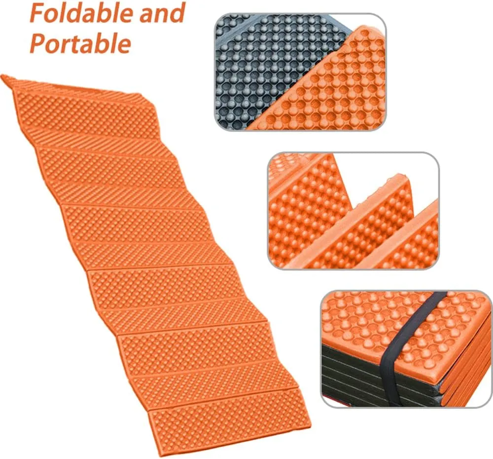 Foam Camping Pad, Moistureproof Lightweight Folding Mattress Closed Cell Foam Sleeping Pad Folding Sleeping Pad with Camping Sleeping Pad for Outdoor Hiking Backpacking