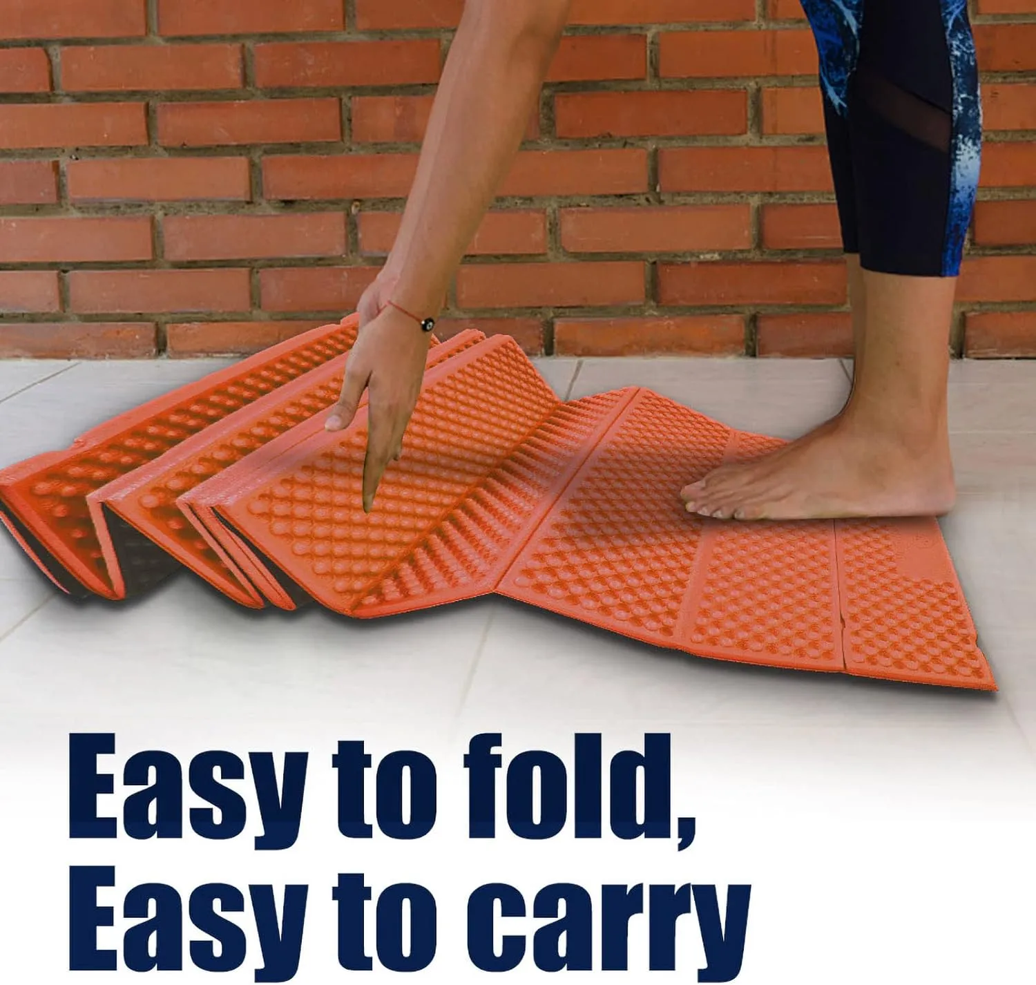 Foam Camping Pads for Sleeping Egg Shape Folding Lightweight Foam Mat Waterproof Sleeping Pad Outdoor Portable Camping Mat for Yoga, Camping, Outdoor Sports