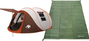 Foam Sleeping Pad   Pop Up Tent, Large Mat for 6 Person Camping Tent