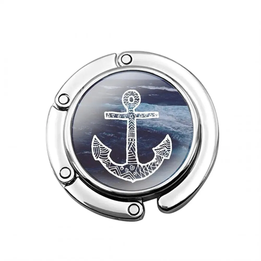 Foldable Nautical Bag Hook Herringbone