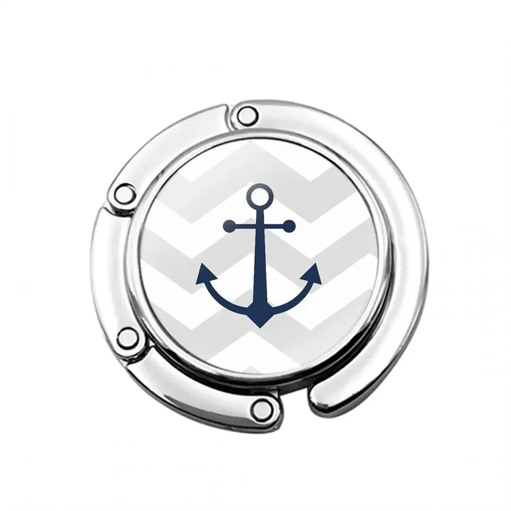 Foldable Nautical Bag Hook Herringbone
