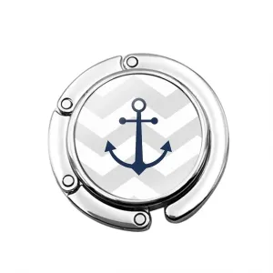 Foldable Nautical Bag Hook Herringbone