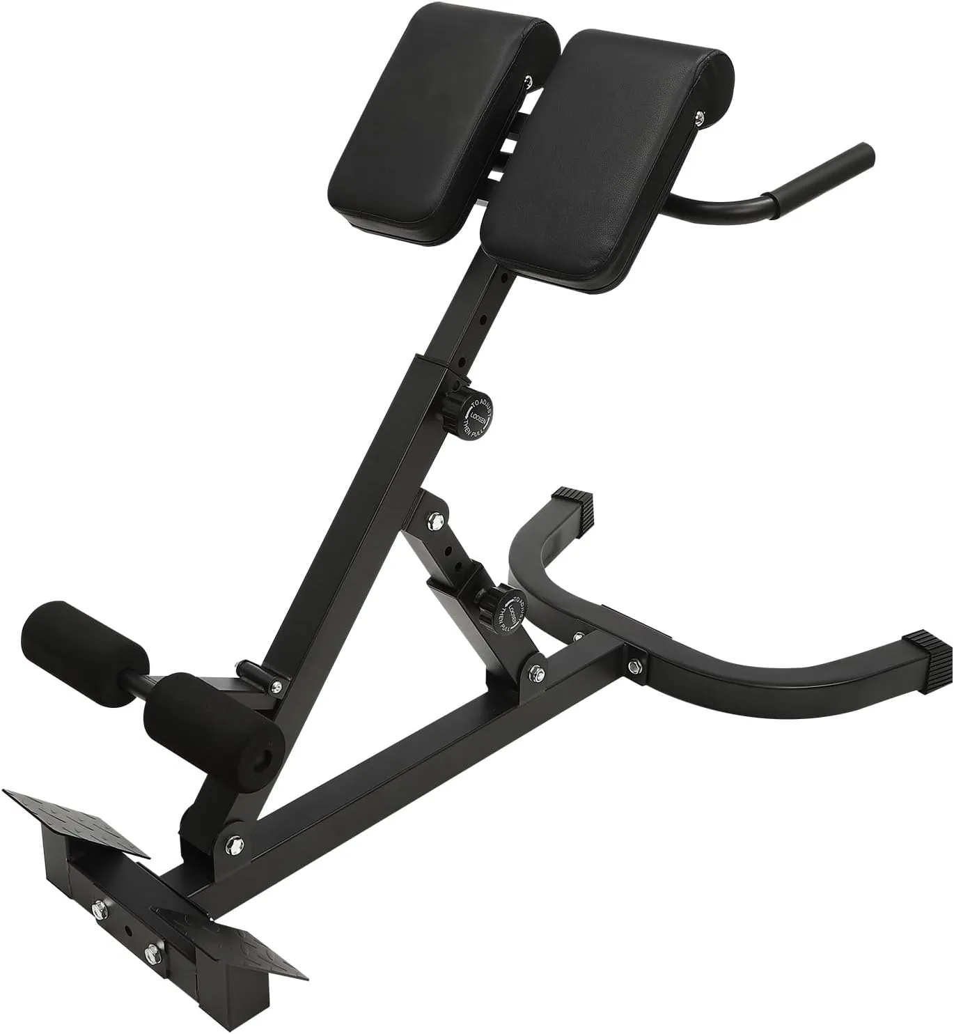 Foldable Roman Chair Back Extension Machine, 330 lbs Capacity, Multi-functional for Sit-ups & Back Extension, Sculpt Core & Back Muscles.