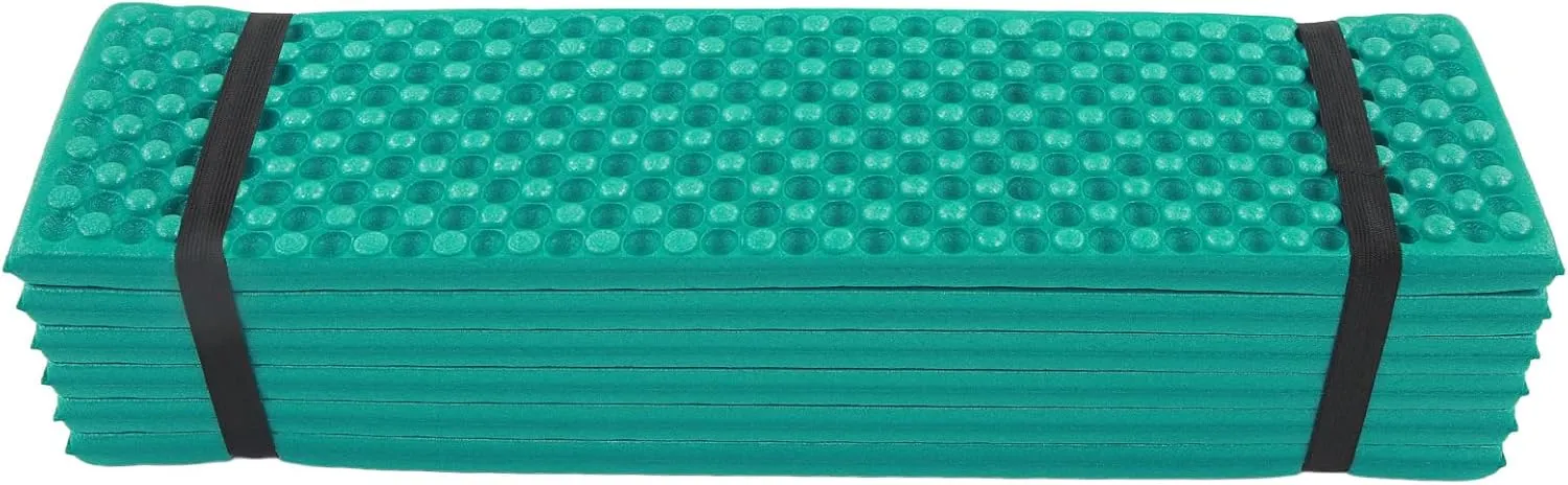 Foldable Sleeping Pad, Good Elasticity Egg Crate Foam Pad Black Bottom 2cm Thick Double Egg Feeder for Outdoor Picnics