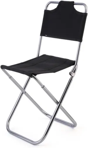 Foldable Stool with Backrest Lightweight Aluminum Alloy Camping Chair Portable Fish Stool for Home Outdoor
