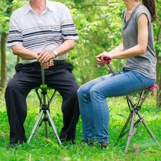 Foldable Walking Chair - Portable Mobility Aid for Seniors