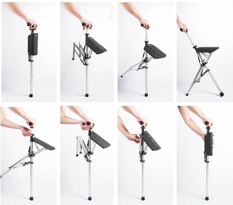 Foldable Walking Chair - Portable Mobility Aid for Seniors