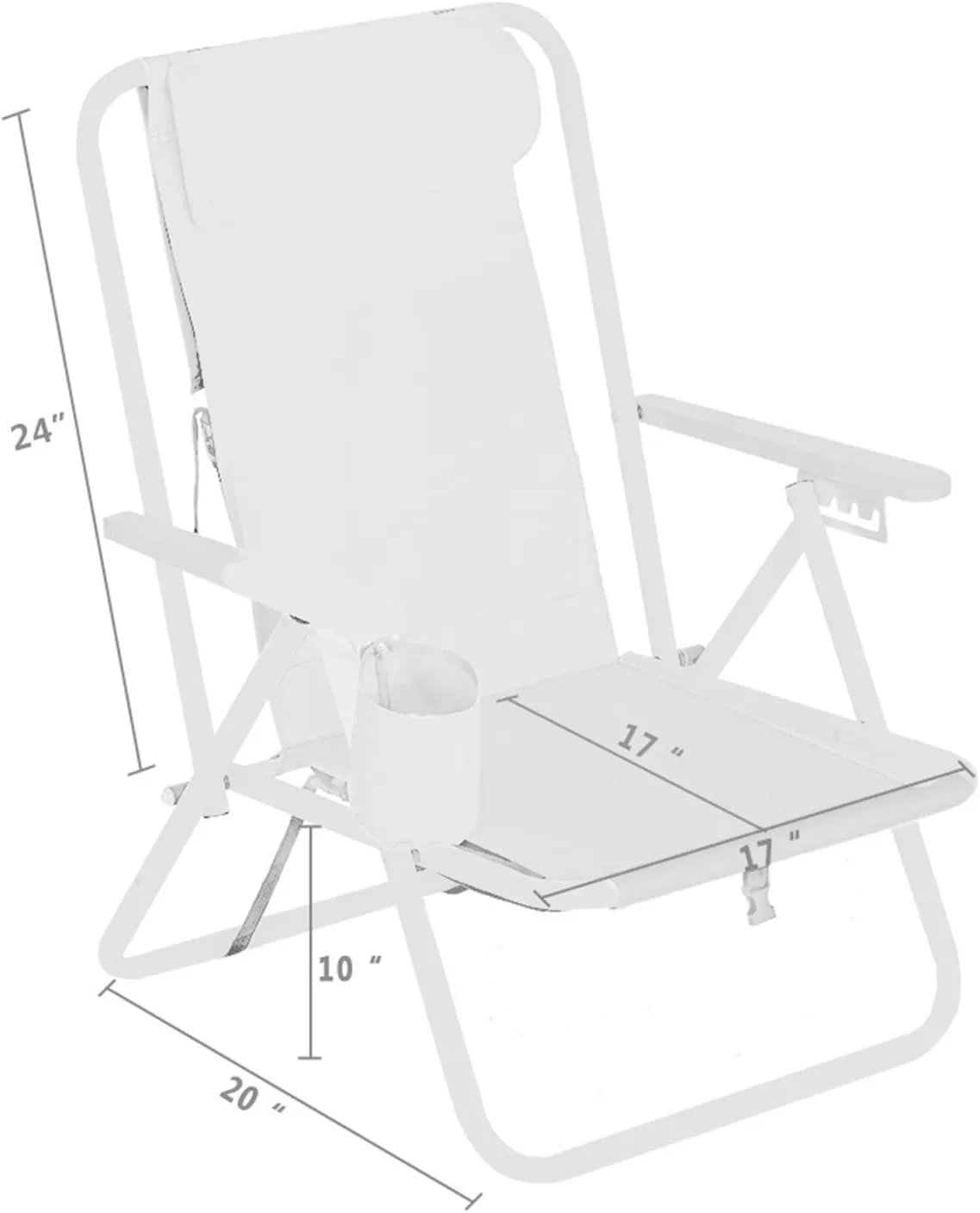 Folding Beach Chair for Adult,Outdoor Folding Lawn and Camping Chair Portable Frame Collapsible Lawn Outdoor Chair Beach Chair for Beach Patio Garden Poolside Picnic (with Cup Holder & Pillow, Blue)
