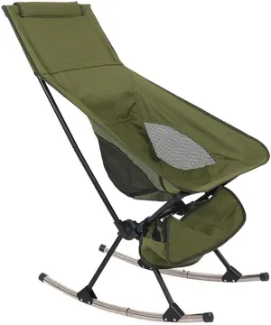 Folding Camping Chair Beach Chair Portable with Carrying Bag Outdoor Rocker Rocking Chair for Picnic Hiking Backpacking Porch Portable Chair for Camping Expedition Ergonomic Camping Chair