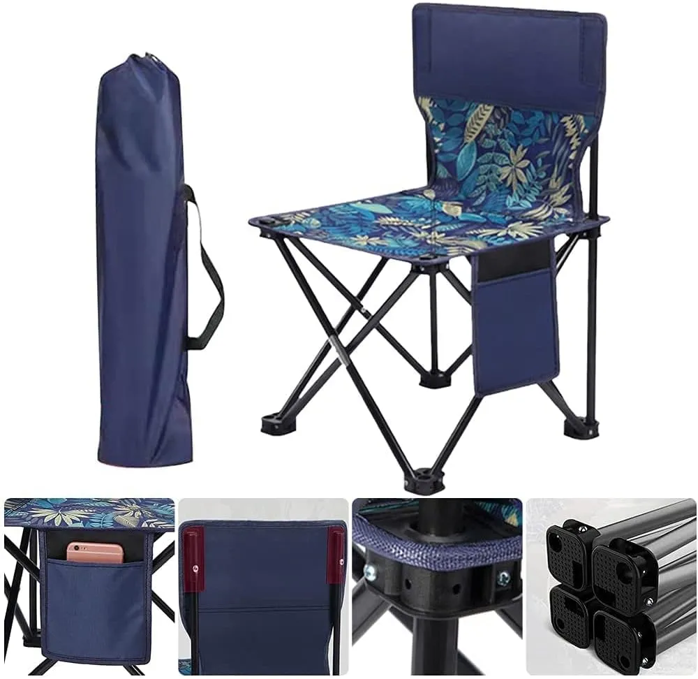 Folding Camping Outdoor Portable Camping Chair Oxford Cloth Folding Aluminum Alloy Camping Chairs for Fishing Beach Ultralight Chair Chairs Foldable(B,58x36x36cm)