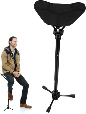 Folding Camping Stool with Adjustable Height Lightweight Portable Tripod Seat for Outdoor Activities Stable Support for Fishing Hiking Queuing Comfortable and Breathable Design