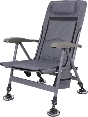Folding Chair, Aluminum Heavy Duty Camping Chair Fishing Chairs, Outdoor All Terrain Beach Chair Adjustable Backrest in 5 Gears, for Hiking Beach Garden