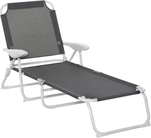 Folding Deck Chair/Beach Chair Outdoor Portable Leisure Chair Camping Beach Chair Lounge Chair Sun Lounger Breathable mesh Suitable for Outdoor Camping Poolside or Beach