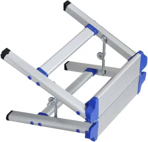 Folding Ladder Stool Aluminum Alloy Pp Material Train Seat Portable Hiking Chair for Multiple Uses Random Style
