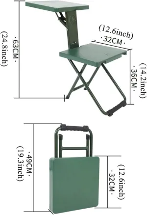 Folding Multifunctional Folding Writing Chair, Table and Chair Integrated Outdoor Camping, Portable Foldable & Light Weight, Three usages