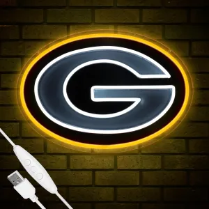 Football Team Neon Sign, Cool Light Up Dimmable Football Team Logo Hanging Led Neon Sign for Wall Decor, Man Cave, Garage, Party, Bar, Game Room Deco, Birthday Gift for Football Fans