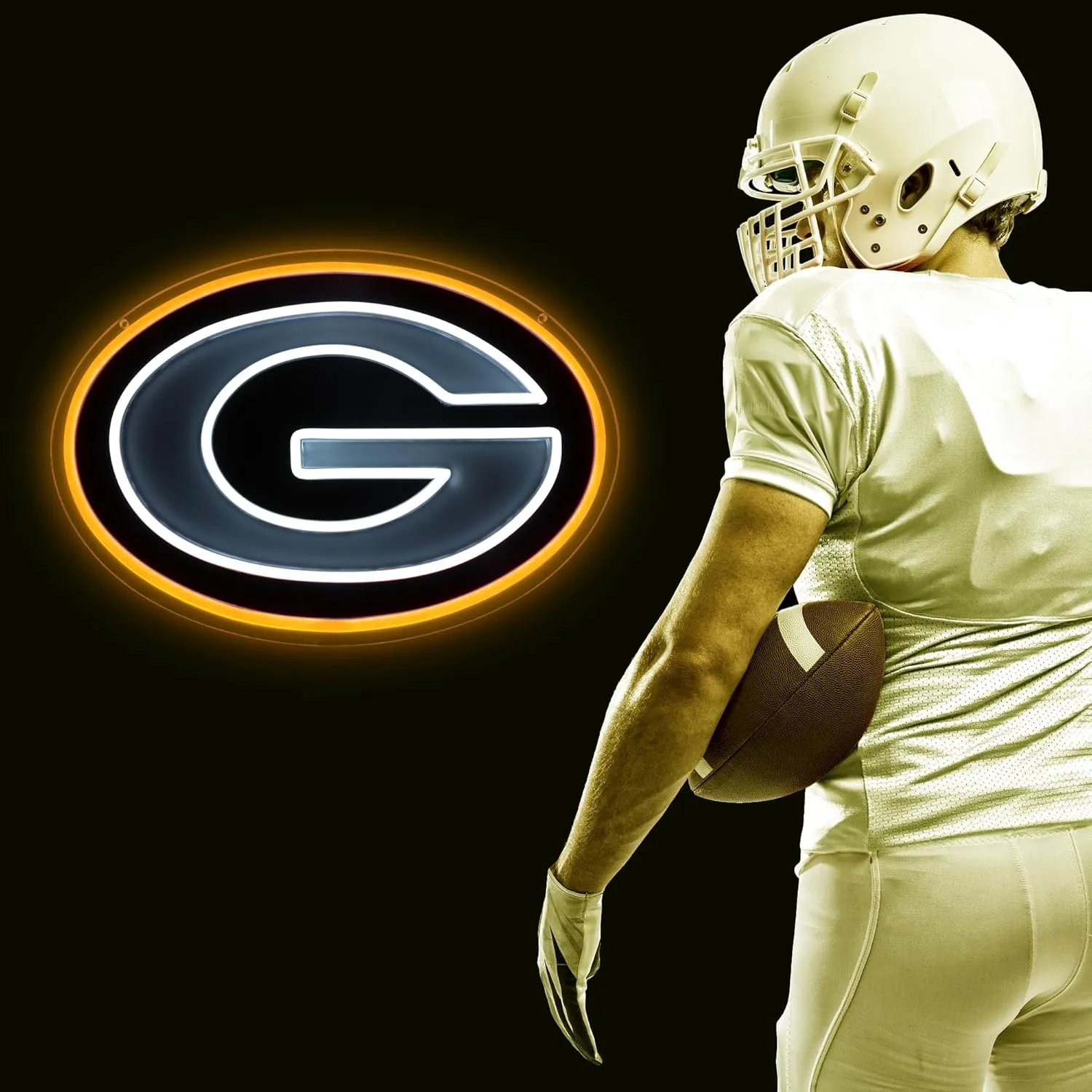 Football Team Neon Sign, Cool Light Up Dimmable Football Team Logo Hanging Led Neon Sign for Wall Decor, Man Cave, Garage, Party, Bar, Game Room Deco, Birthday Gift for Football Fans