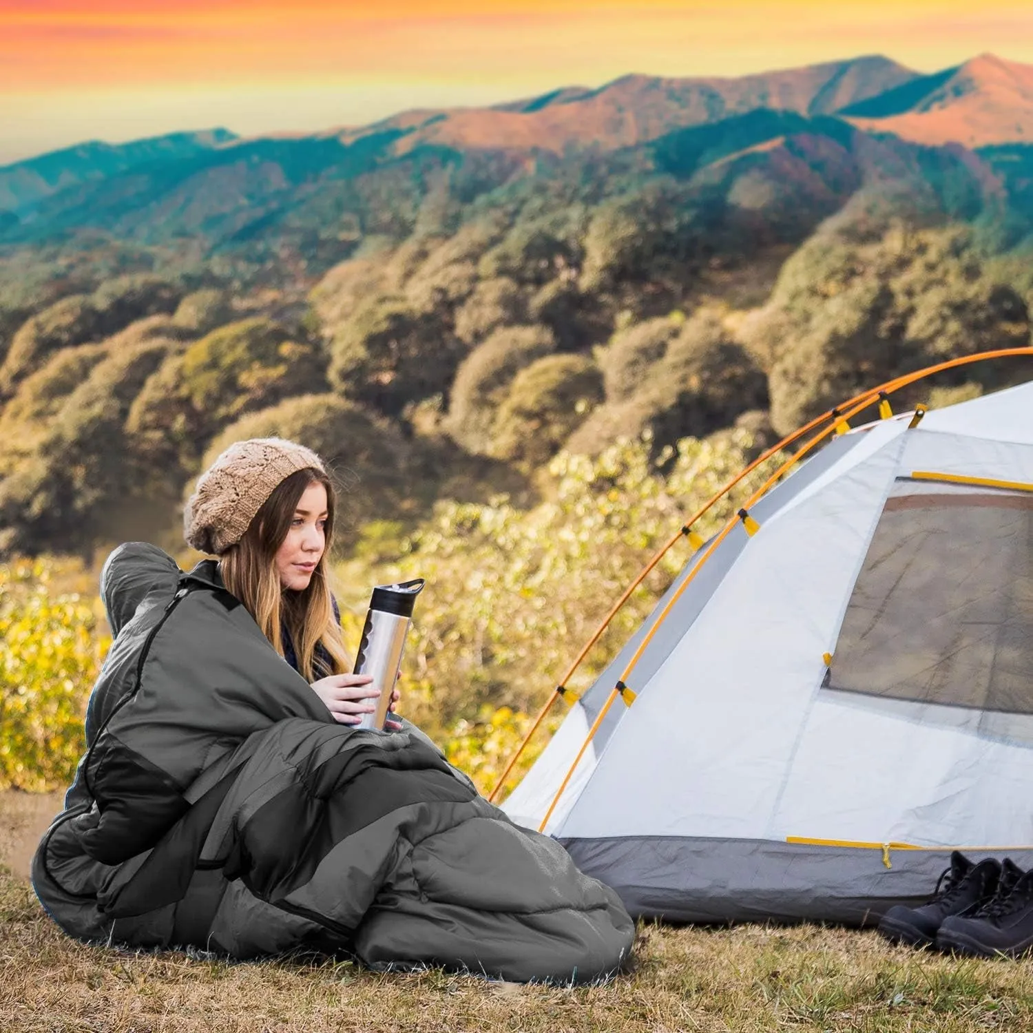 for Hiking Travel Kids 4 Season Washable, – Sleeping   & W/Compact Bag Pillow Adults Compression Lightweight Price guarantee Sleeping and – Bag Sack Highly-rated Camping Warm Traveling. for