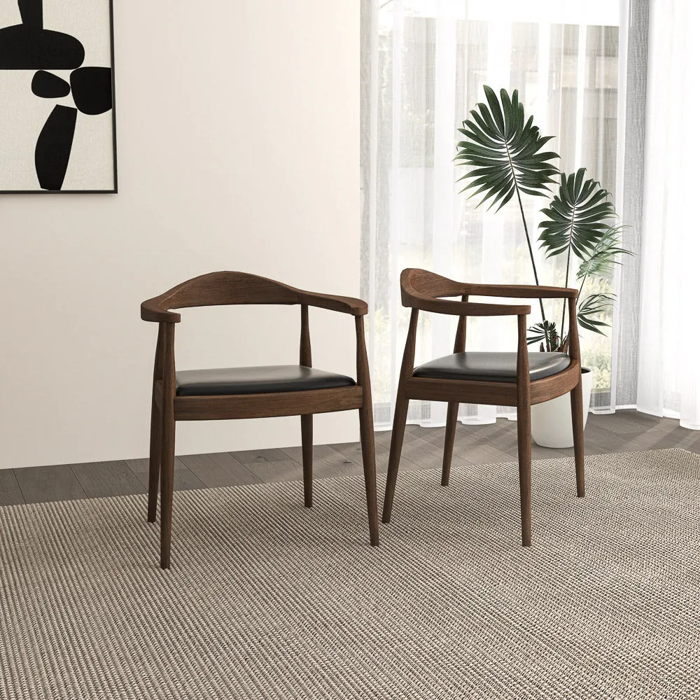Freya Dining Chair - Black Vegan Leather