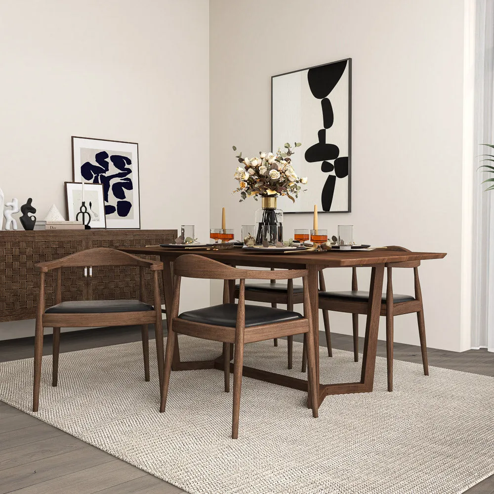 Freya Dining Chair - Black Vegan Leather