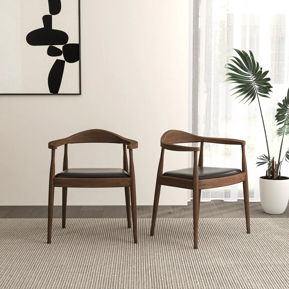 Freya Dining Chair - Black Vegan Leather