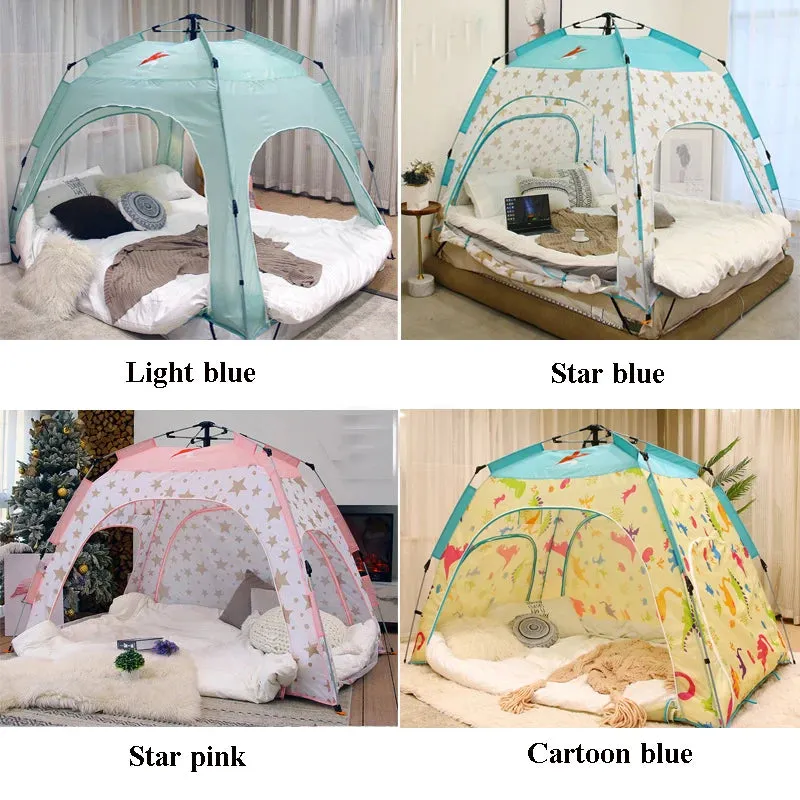 Fully Automatic Indoor Adult Children's Bed Tent Keep Warm Windproof and Cold Proof Dormitory Single Double Persons Winter침대 텐트