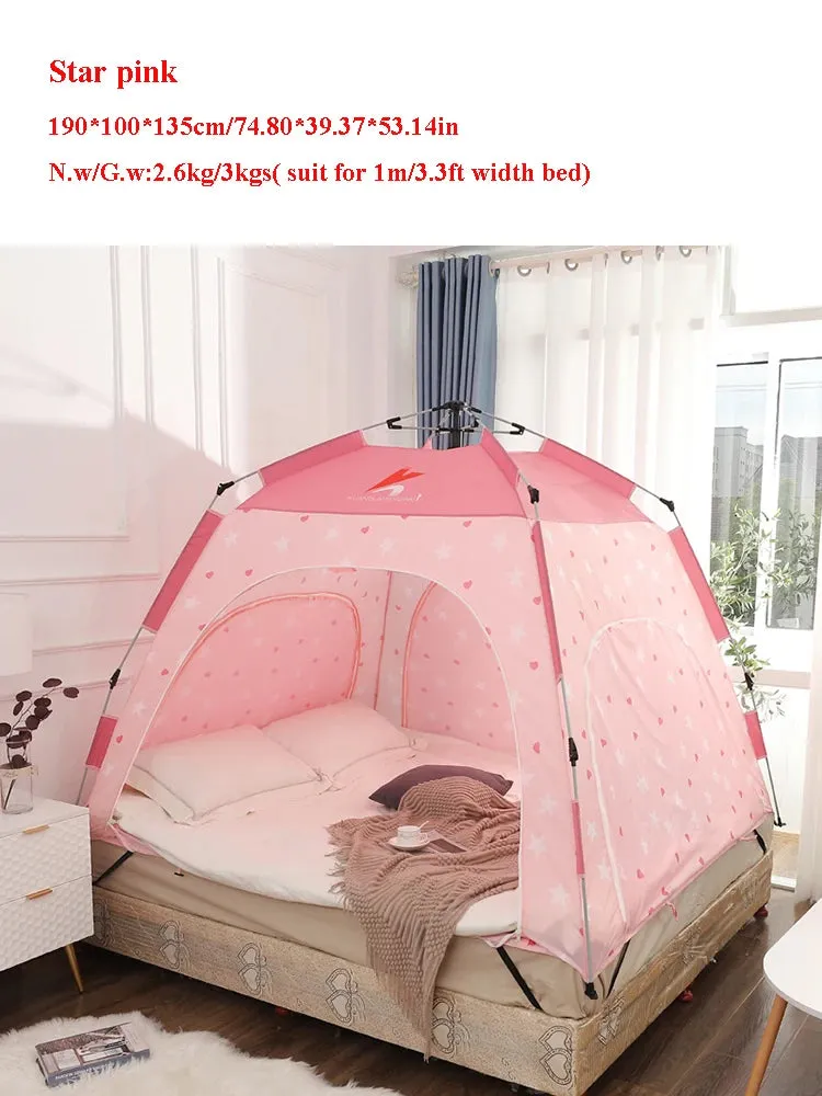 Fully Automatic Indoor Adult Children's Bed Tent Keep Warm Windproof and Cold Proof Dormitory Single Double Persons Winter침대 텐트