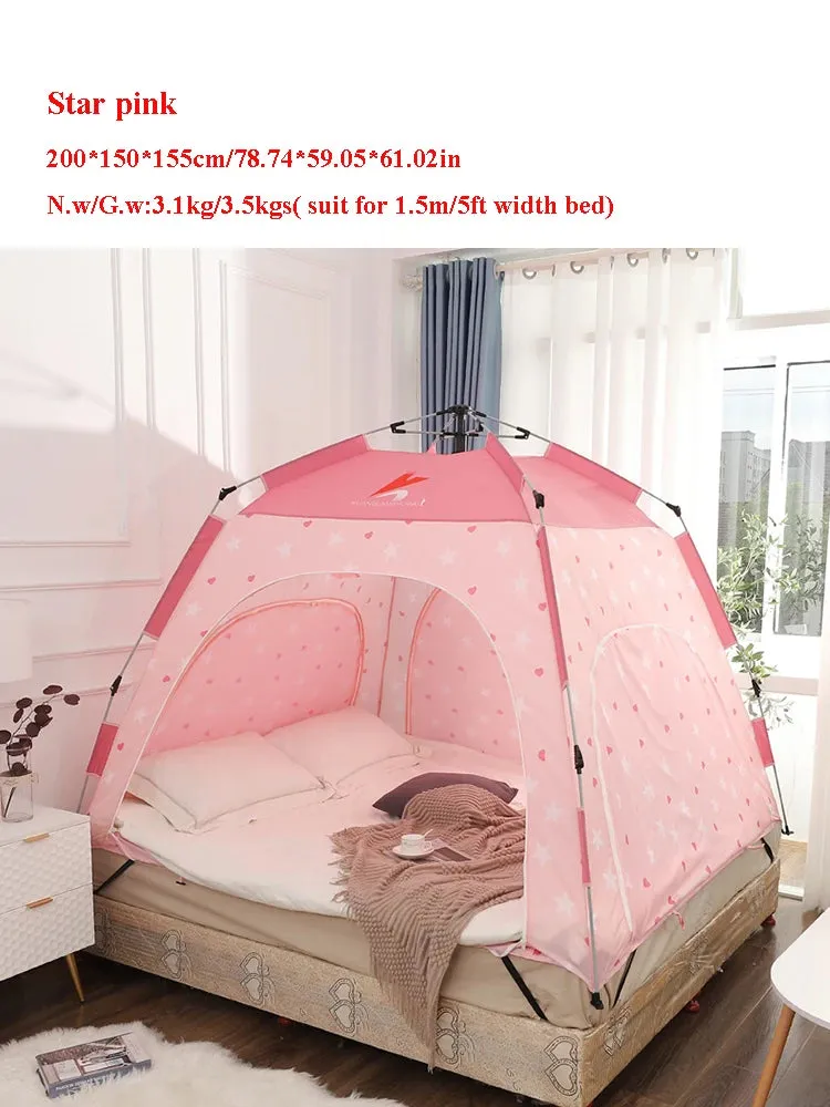 Fully Automatic Indoor Adult Children's Bed Tent Keep Warm Windproof and Cold Proof Dormitory Single Double Persons Winter침대 텐트