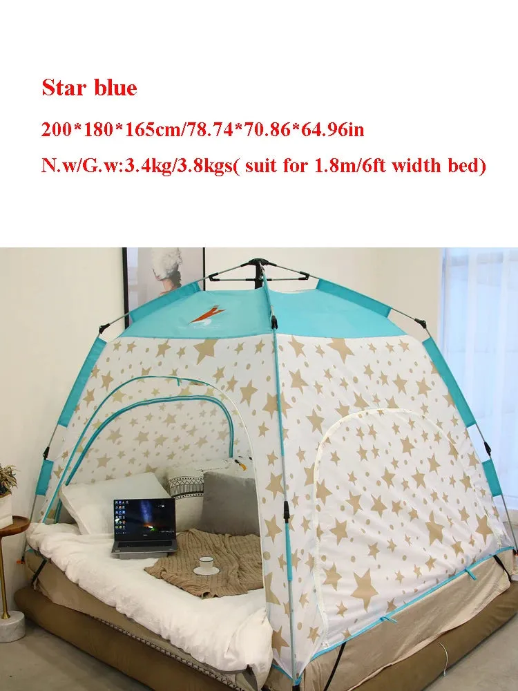 Fully Automatic Indoor Adult Children's Bed Tent Keep Warm Windproof and Cold Proof Dormitory Single Double Persons Winter침대 텐트