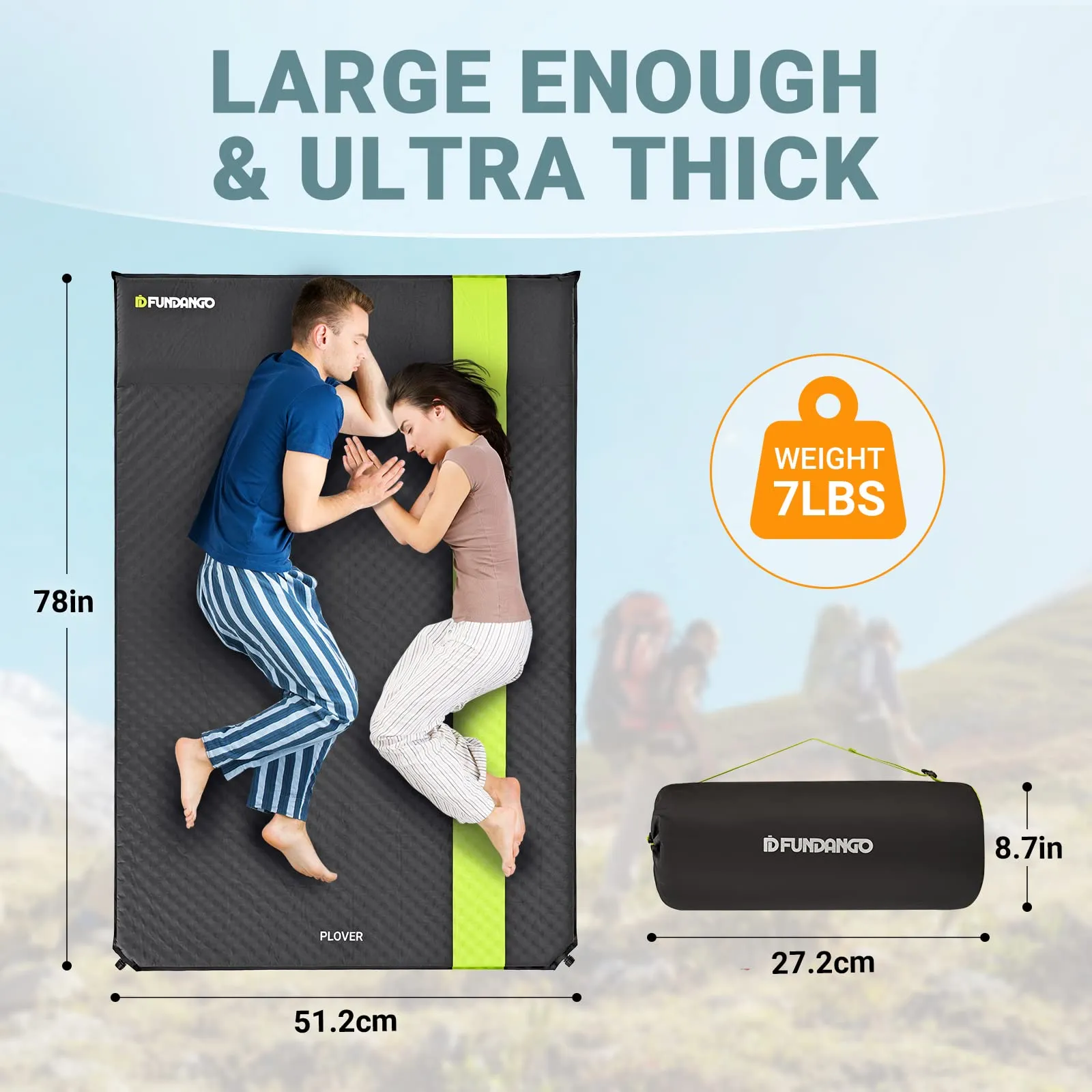FUNDANGO PLOVER Double Self-inflatable Pad