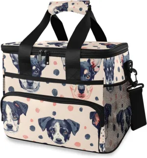 Funny Dogs Childish Cooler Bag Insulated Cooler Soft Sided Cooler 24 Can Portable Picnic Bag Large Leakproof Lunch Bag Box for Beach Grocery Camping Travel Car Men Women