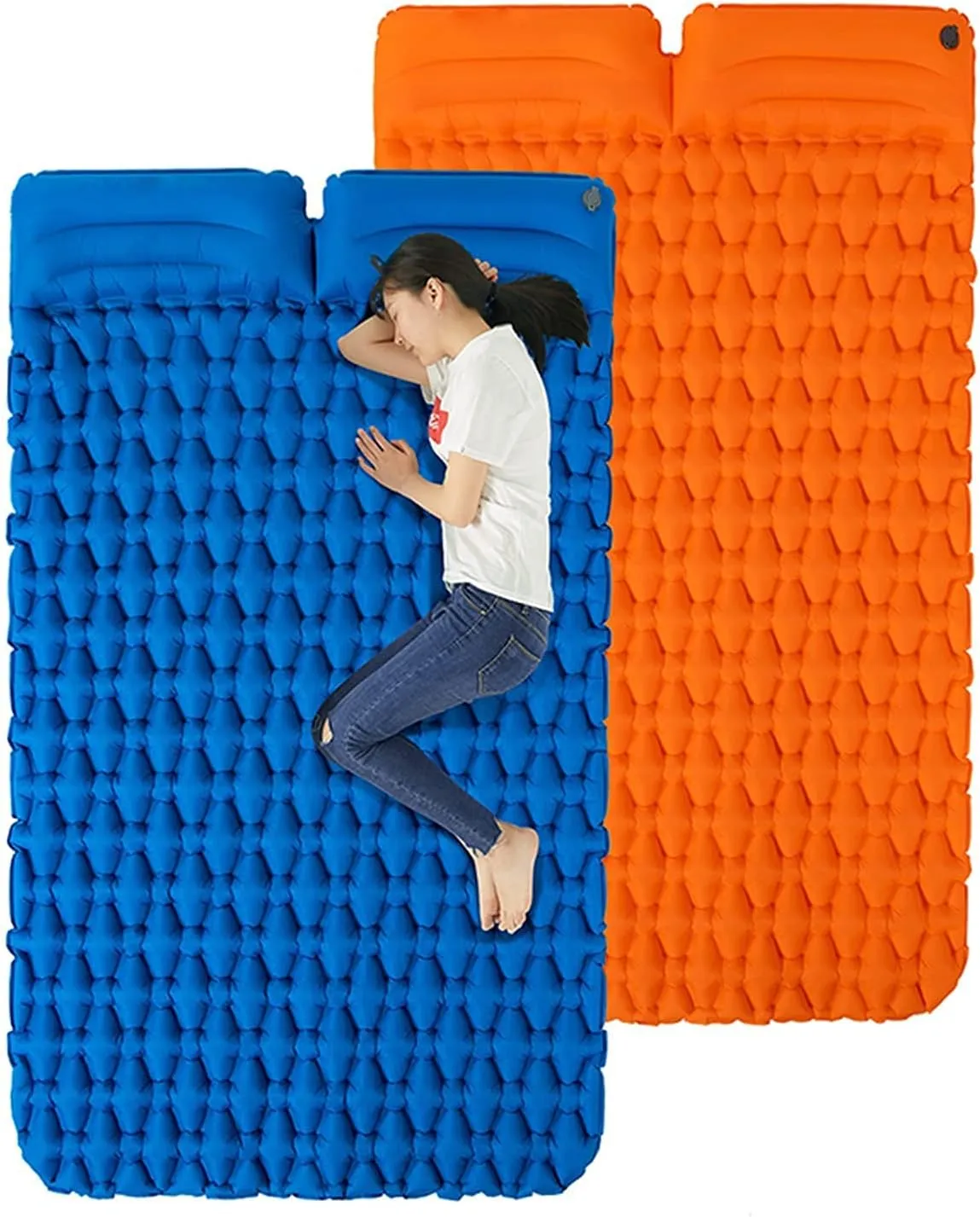 GaRcan Camping Mat Camping Mattress Sleeping Pad Air Mattress with Pillow Inflatable Bag, Inflatable Sleeping Pad